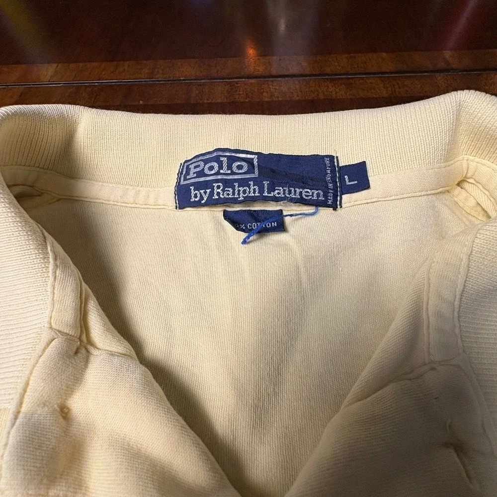 Polo Ralph Lauren Yellow Classic Fit Pony Polo Shirt Large